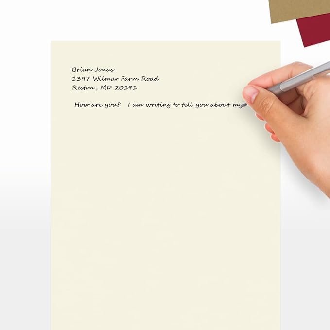 LUXPaper 8.5" x 11" Classic Crest Paper | Letter Size | Natural White | 70lb. Text | 500 Qty