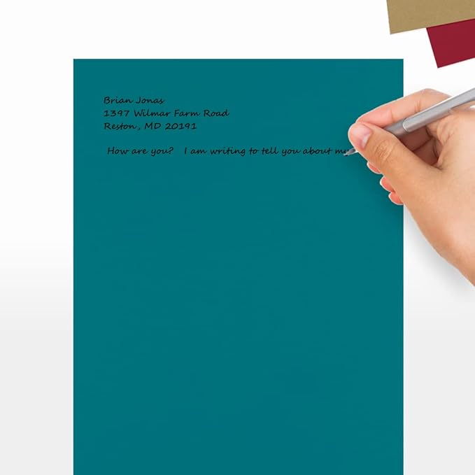 LUXPaper 8.5" x 11" Paper | Letter Size | Teal | 80lb. Text | 1,000 Qty