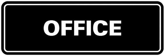 Signs ByLITA Standard Office Sign - Professional Business Signage - Easy to Install (Black) - Small 1 Pack