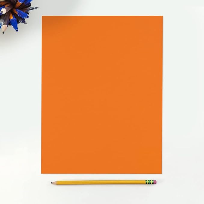 LUXPaper 8.5" x 11" Paper | Letter Size | Mandarin Orange | 80lb. Text | 250 Qty