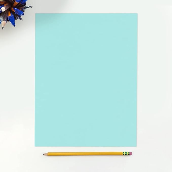 LUXPaper 8.5" x 11" Paper | Letter Size | Seafoam Blue | 80lb. Text | 50 Qty