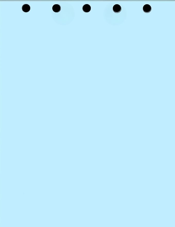 Limited Papers(TM) Writing and Copy Paper, Variation of Colors 8.5" x 11", 5 Hole Top-Punched, 20 Pound Text, 500 Sheets Per Ream. (500, Turquoise)