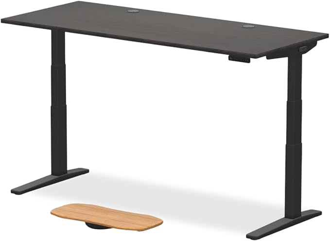 UPLIFTDESK V3 2-Leg Ash Gray Laminate Wood Standing Desk – Adjustable Height, Advanced 1-Touch Memory Keypad, Under Desk Cable Management, Wire Grommets & Rocker Board (Black -Frame, 72 x 30 inch)