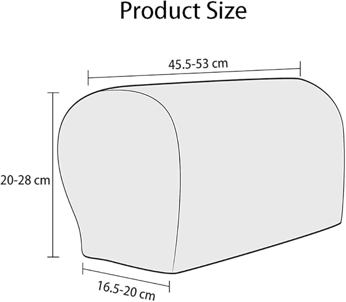 Chaexii Premium Polyester Sofa Arm Cover, Scratch Resistant Protector Covers, Washable, Elastic Armrest Covers for Square/Curved/Sloping Couch Armrests, 2Pcs (Navy Blue)
