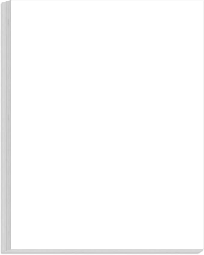 8.5" x 11" Printer Paper - 100 Sheets/200 Pages White Copy Paper, 20 lb Letter Size Papers Printing in Office/School/Home