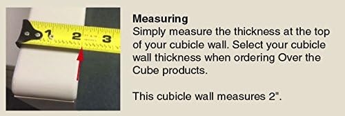 The Original Over the Cube - Quality Aluminum, Changeable Cubicle Nameplate Holder, Satin Silver Base, and Silver Name Plate Holder, (3" Cubicle Wall Depth) Made in The USA