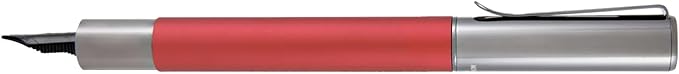 Monteverde USA Ritma Fountain Pen in Red – Stub Nib, Calligraphy JoWo Stainless Steel, Refillable Ink Cartridge/Converter – Perfect for Artists & Calligraphers