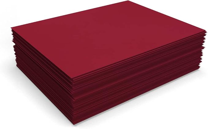 LUXPaper 8.5" x 11" Paper | Letter Size | Garnet Red | 80lb. Text | 250 Qty