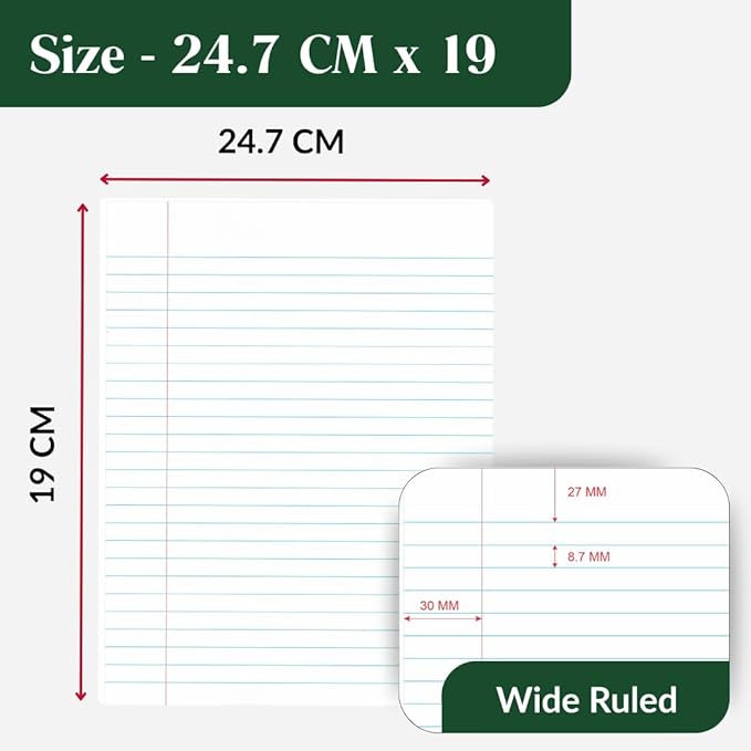ECONAMA Composition Notebooks Pack of 48 Wide Ruled 200 Pages (100 Sheets) 9.75"x7.5" Black Marble Carbon Neutral Recyclable Paper Eco-Friendly School & Office Supplies For Students and Professionals
