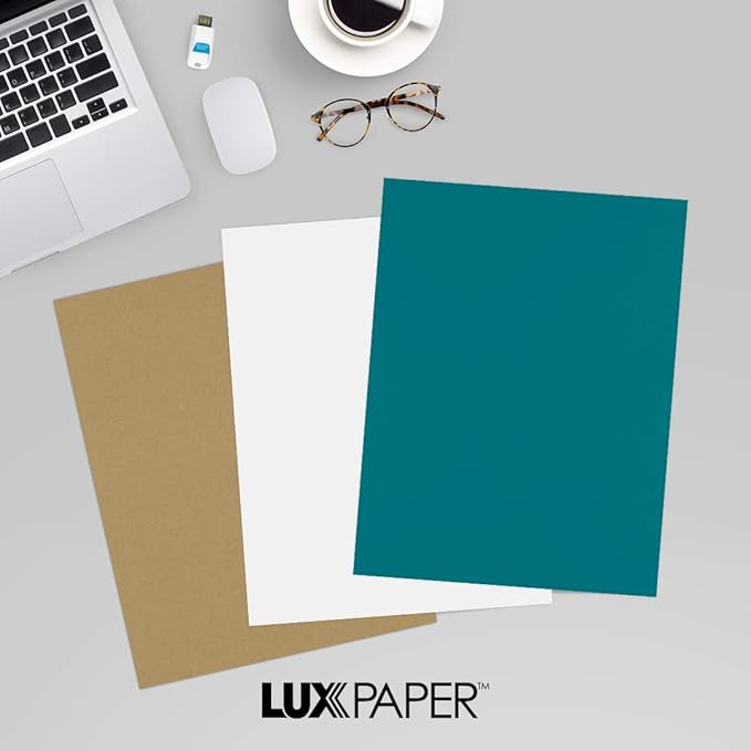 LUXPaper 8.5" x 11" Paper | Letter Size | Teal | 80lb. Text | 50 Qty