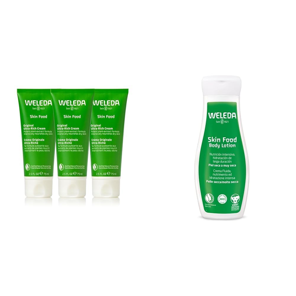 Weleda Skin Food Original 3-Pack with Body Lotion, 6.8 oz