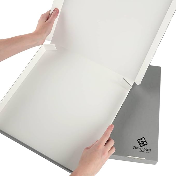 Jerry's Artarama Viewpoint Archival Storage Box (11x14) - Preserve Your Art, Easy to Assemble, Perfect for Photos, Artwork, Prints, and Record Storage