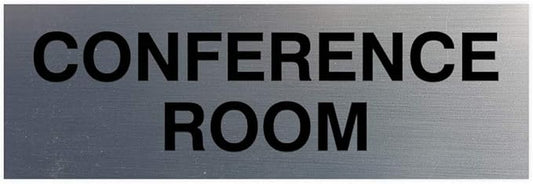 Signs ByLITA Basic Conference Room Sign (Brushed Silver) - Small