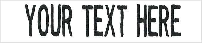 Northern Safari Custom Uniform Name Tapes Solid Colors. White Fabric, 4 Inch Sew on