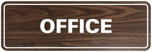 Signs ByLITA Standard Office Sign - Professional Business Signage - Easy to Install (Walnut) - Medium 1 Pack