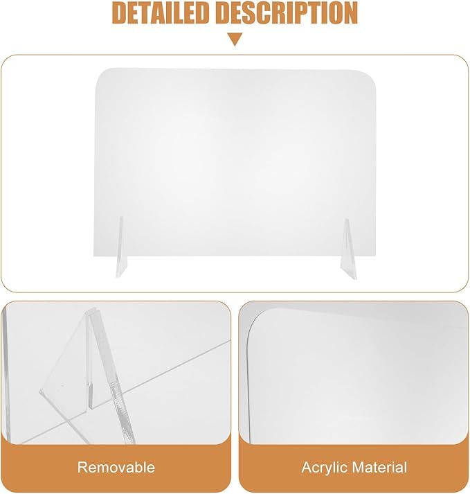ELAYARD 5pcs Acrylic Desktop Whiteboards Clear Writing Message Boards Simple Transparent Memo Boards for Office Home School Use