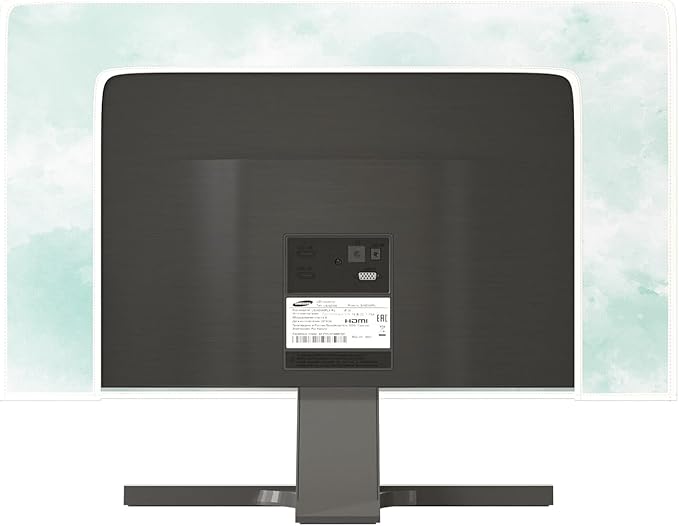Baocicco Abstract Watercolor Waterproof TV Display Screen Cover 50, 51, 52 Inch Cyan Marble Dip Dyeing Dust Proof TV Covers for Television Screen Anti-Static Dustproof Protective，Mint Green