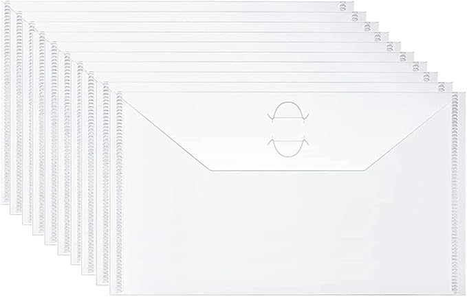 5.9 x 9.9 inch Large Stamp & Die Storage Pockets Resealable Clear Plastic Seal Bags Storage Case for Cutting Dies Stencil Album Stamp Crafts for DIY Scrapbooking Paper Card Craft Cutting Die