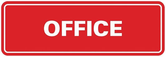 Signs ByLITA Standard Office Sign - Professional Business Signage - Easy to Install (Red) - Large 1 Pack