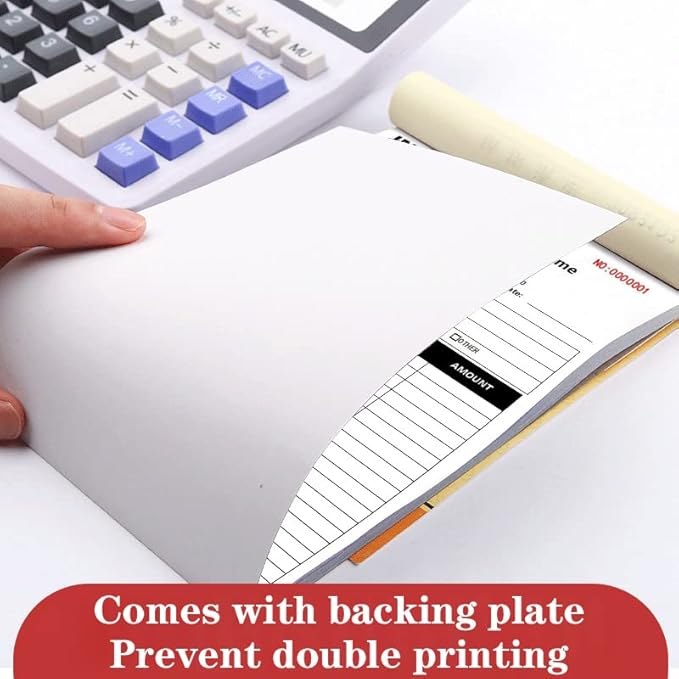 Personalized Invoice Book Custom 2 Part/3 Part Receipt Book Quote Estimate Order Forms Carbonless Form with Your Company Name Logo Address,2-10 Books (Style 16)