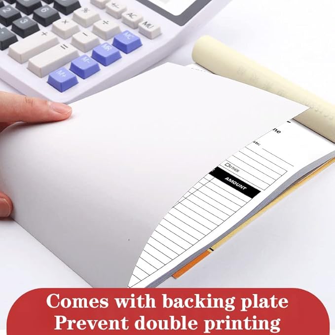 Personalized Invoice Book Custom 2 Part/3 Part Receipt Book Quote Estimate Order Forms Carbonless Form with Your Company Name Logo Address,2-10 Books (Style 15)