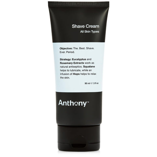 Anthony Shaving Cream Mens Sensitive Skin: Squalane, Eucalyptus, Spearmint and Rosemary Extracts, Help Soothe, Refresh, Cool, and Condition Your Skin for Shave 3 Fl Oz