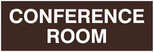 Signs ByLITA Basic Conference Room Sign (Dark Brown) - Medium