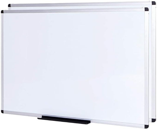 VIZ-PRO Large Magnetic Dry Erase White Board for Wall, 72 X 48 inches, Pack of 2, 6' x 4' Aluminum Framed Whiteboard with Marker Tray for School Office Home