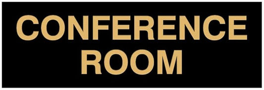 Signs ByLITA Basic Conference Room Sign (Black Gold) - Large