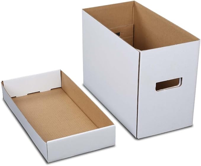 ANDPLAY 5 Pcs Comic Book Storage Boxes With Lids Short Holds 150-175 Comics Collapsible and Stackable Comic Short Box Moistureproof Comic Box