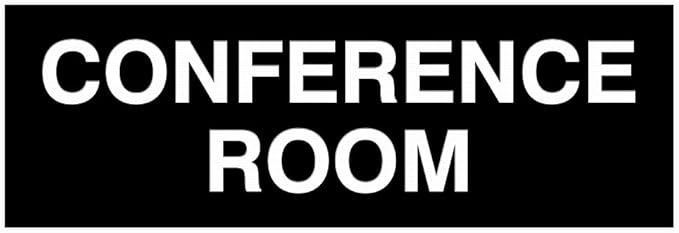 Signs ByLITA Basic Conference Room Sign (Black) - Medium