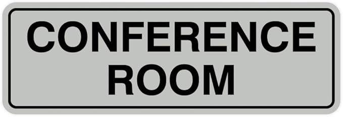 Standard Conference Room Sign - Lt Gray - Medium 10 Pack
