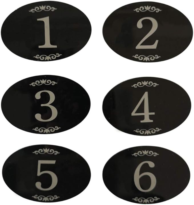StayMax Locker Number Signs Door Sign with Self-Adhesive Tape Number Black (1-100)