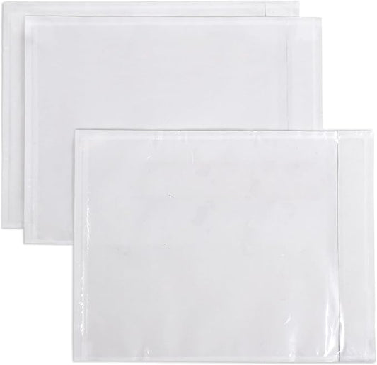 iMailer - 200 PCS 7.5"x5.5" Packing List Pouch- Clear Plastic Envelopes with Self-Adhesive Seal for Packing Slips and Invoices