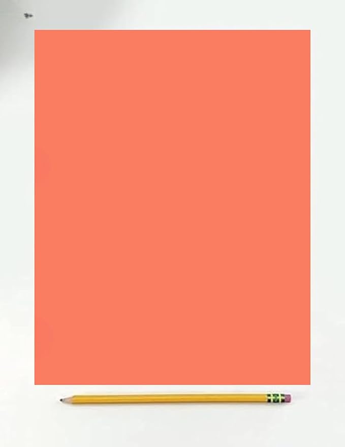 Colored Copy Printing And Writing Paper, 20 pound (75 GSM) 8.5" X 11", Letter Size, 500 Sheets Per Ream. (Salmon)