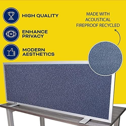 OBEX Acoustical Free Standing Privacy Screen, Cubicle Accessories Desk Privacy Panel, Desk Dividers for Office, Office Furniture Partitions Portable Sound Proof Dividers, 24" x 42", Graphite