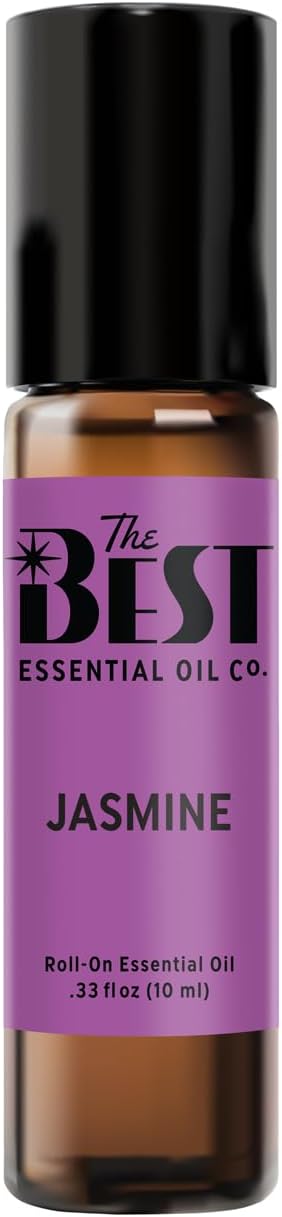 The Best Jasmine Essential Oil Roll-On- Premium Grade- Pre-Diluted in Coconut Oil- Ready to Use- 10 ml (.33 fl oz)