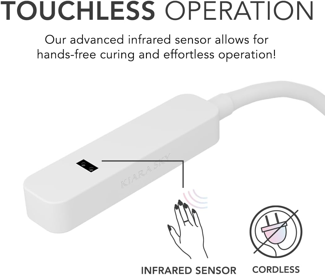KIARA SKY Flash Cure LED Nail Lamp | Beyond Pro |Touch-Less Cordless Portable and Rechargeable | White