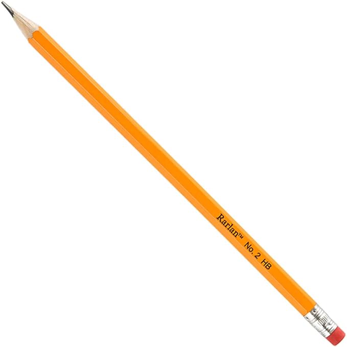 Rarlan Wood-Cased #2 HB Pencils, Pre-sharpened, 200 Count Bulk Pack
