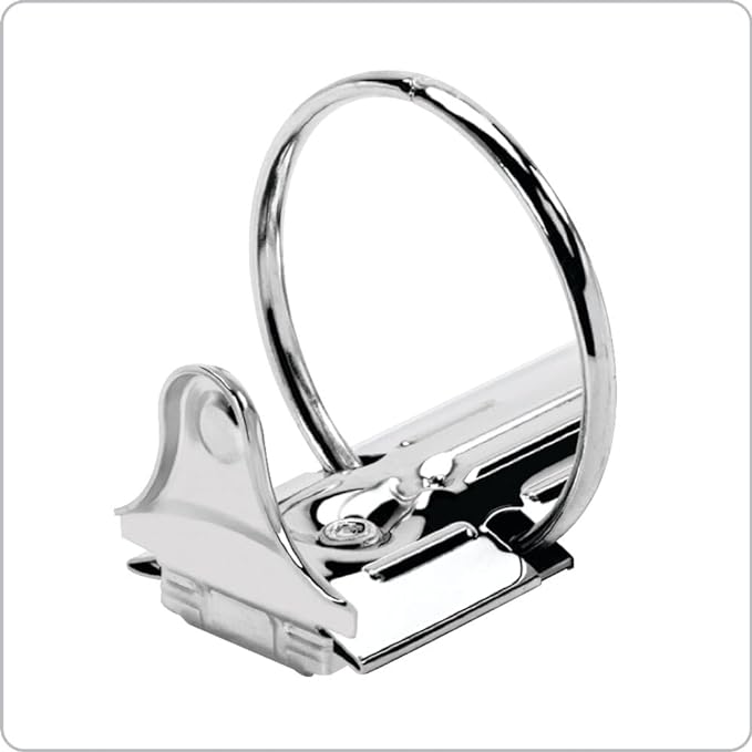 Cardinal Economy 3 Ring Binders, Binders for School and Office, Durable 1/2 inch Round Rings, Holds 125 Sheets, ClearVue Presentation View, Non-Stick, White, Carton of 12 (90601)