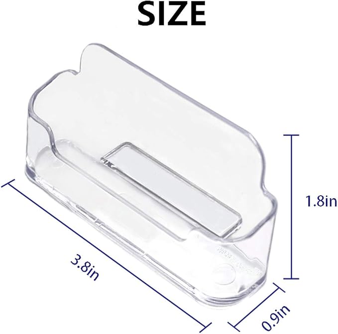 Qizpcer 8 Pack Plastic Business Card Holder - Clear Business Card Case for Desk - Office Acrylic Business Card Stand Display