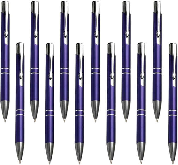 Yucold Customized ballpoint pens in bulk, personalized ballpoint pens with free engraving, for use in companies, enterprises, graduation anniversaries (Purple,390)