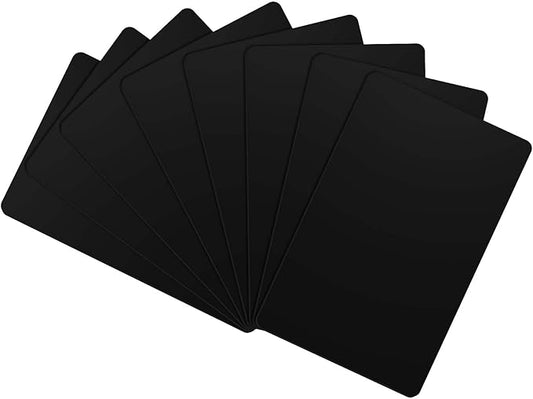 25 Pack - Premium Blank PVC Cards for ID Badge Printers - Premium Quality Black CR80 30 Mil (CR8030) by KLMNDUO - Compatible with Most Photo ID Badge Printers(Black)