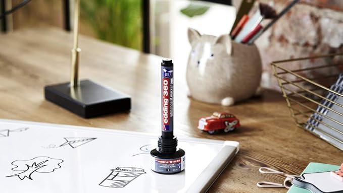 edding 360 whiteboardmarker - groen - 10 whiteboardstiften - ronde punt 1,5 - 3 mm - boardmarker uitwisbaar - voor whiteboard, flipchart, magneetbord, prikbord, memobord - sketchnotes - navulbaar