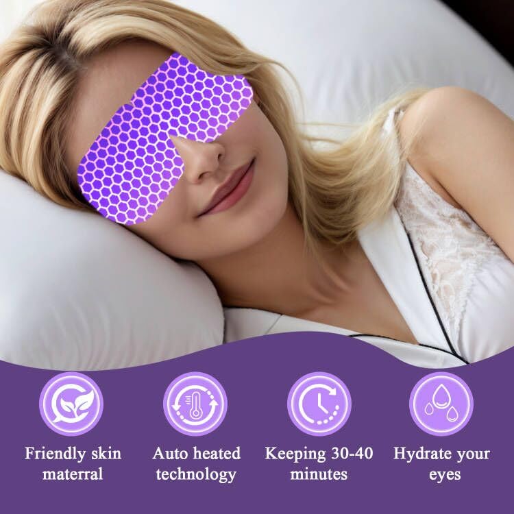 Sleep Mask,Steam Eye Mask for Travel Essentials, Warm Compress for Eyes,Heated Eye Masks for Dark Circles and Puffiness & Soothe Tired Eyes, Self Care SPA Relaxation Gifts for Women Lavender 20 Pc