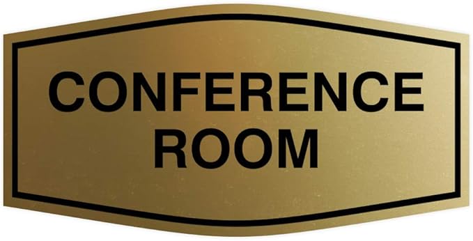 Fancy Conference Room Sign (Brushed Gold) - Large