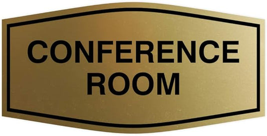 Fancy Conference Room Sign (Brushed Gold) - Small