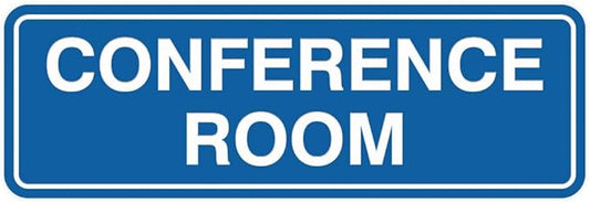 Standard Conference Room Sign - Blue - Small 1 Pack