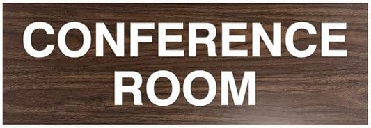 Signs ByLITA Basic Conference Room Sign (Walnut) - Small