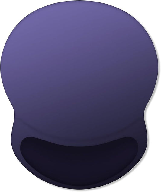 ITNRSIIET Ergonomic Mouse Pad with Comfort Gel Wrist Rest, Non-Slip PU Base, Smooth Textured Surface, Reduces Hand Fatigue & Wrist Pain, 8.7 x 7.2 Inch for Office Gaming Home, Violet Gradient